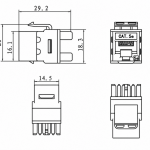 RJ45 keystone module <br>category 5e UTP