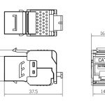 Moduł keystone RJ45 <br> kategoria 6 UTP (beznarzędziowy)