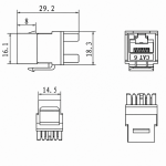 Moduł keystone RJ45 <br> kategoria 6 UTP