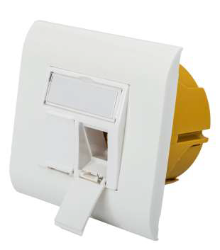 Gniazdo 1xRJ45 podtynkowe komplet bez RJ