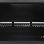 Category 5e 19-inch 1U 24xRJ45 FTP Patch Panel black with shelf