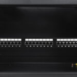 Category 6 19-inch 1U 24xRJ45 FTP Patch Panel black with shelf
