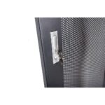 Perforated standing cabinet door with lock 600x42U securityNET