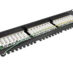Category 5e 19-inch 1U 24xRJ45 FTP Patch Panel black with shelf