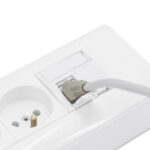 Faceplate 45x45mm for 1xRJ45 Keystone Jack