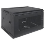 19-inch 6U 600x450x370 securityNET wall-mounted rack cabinet with perforated door