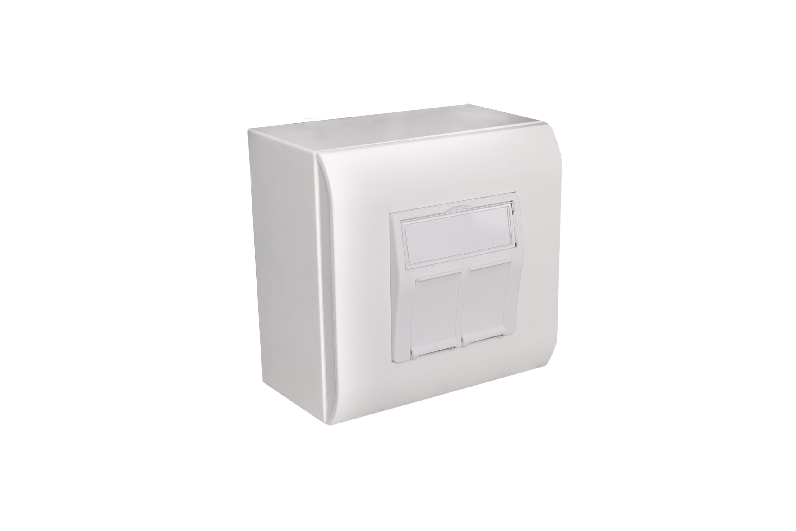 Gniazdo 2xRJ45 natynkowe komplet bez RJ