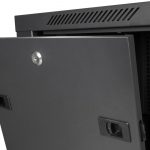 19-inch 6U 600x450x370 securityNET wall-mounted rack cabinet with perforated door