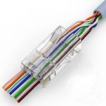Wtyk przelotowy typu EZ RJ45 kategorii 5e UTP