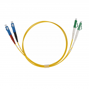 Patchcord jednomodowy SC/APC-LC/APC duplex