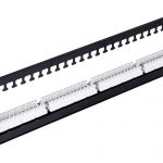 Category 6 19-inch 1U 24xRJ45 UTP Patch Panel black with cable-mounting bracket