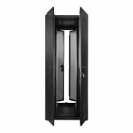19” 42U 800x1000x2055 securityNET standing cabinet perforated door front & back