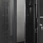 19” 42U 800x1000x2055 securityNET standing cabinet perforated door front & back