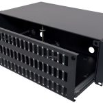 19″ 3U fiber optic distribution panel, 72x SC simplex/LC duplex, slide version