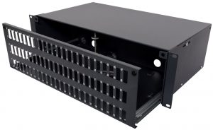 Panel światłowodowy 19″ 3U, front 72x SC simplex/LC  duplex, na prowadnicy