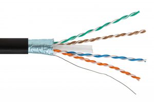 Kabel securityNET F/UTP kategoria 6A PE zewnętrzny żelowany 500m