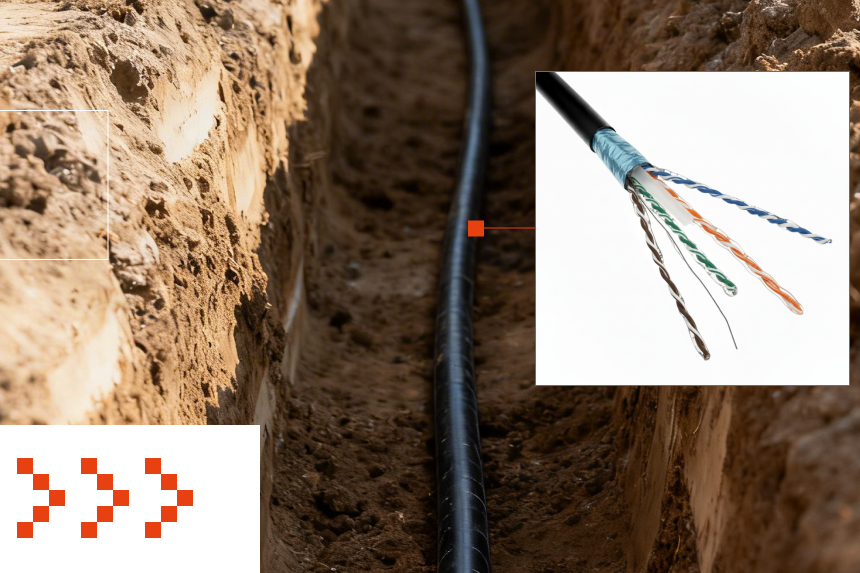 Po co żel w kablu LAN?  I dlaczego zwykły kabel w ziemi to zły pomysł